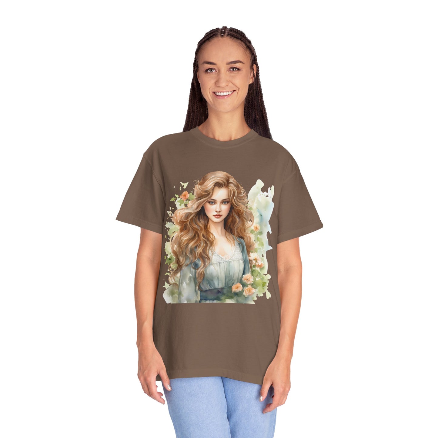 Floral Vintage Girl T-shirt - Front - JOURNAL VENUE