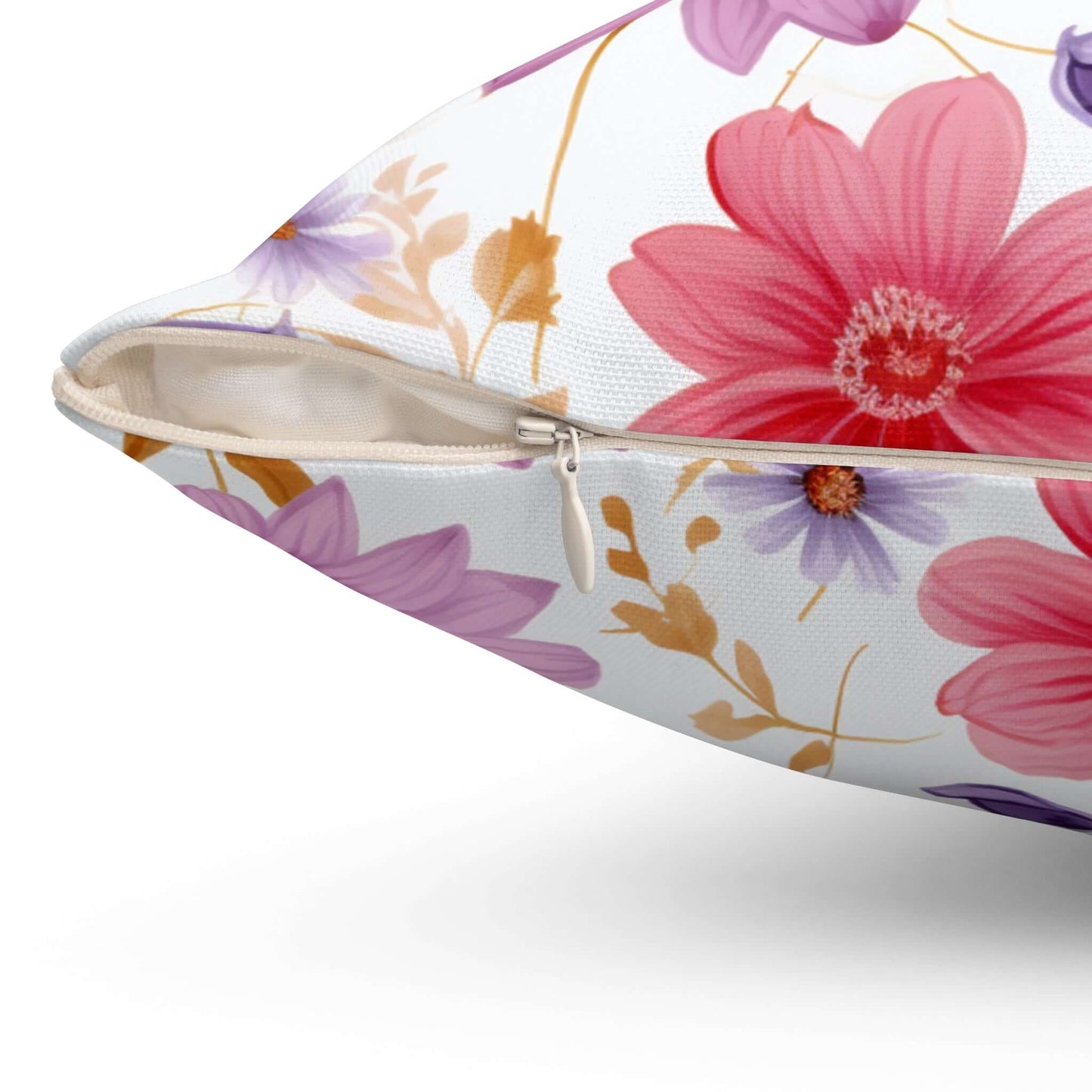 Spring Floral Square Pillow Decor