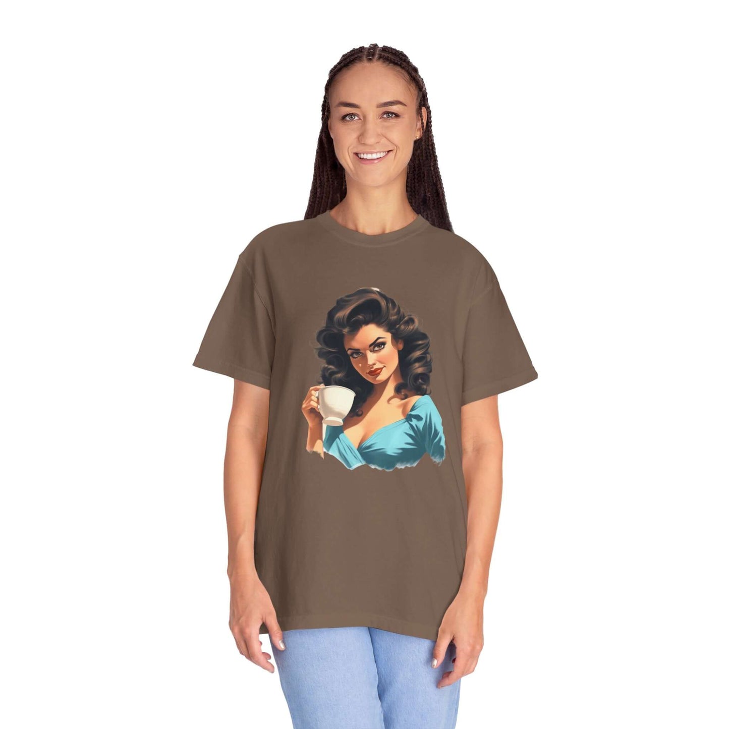 Retro Vintage Coffee Girl T-shirt