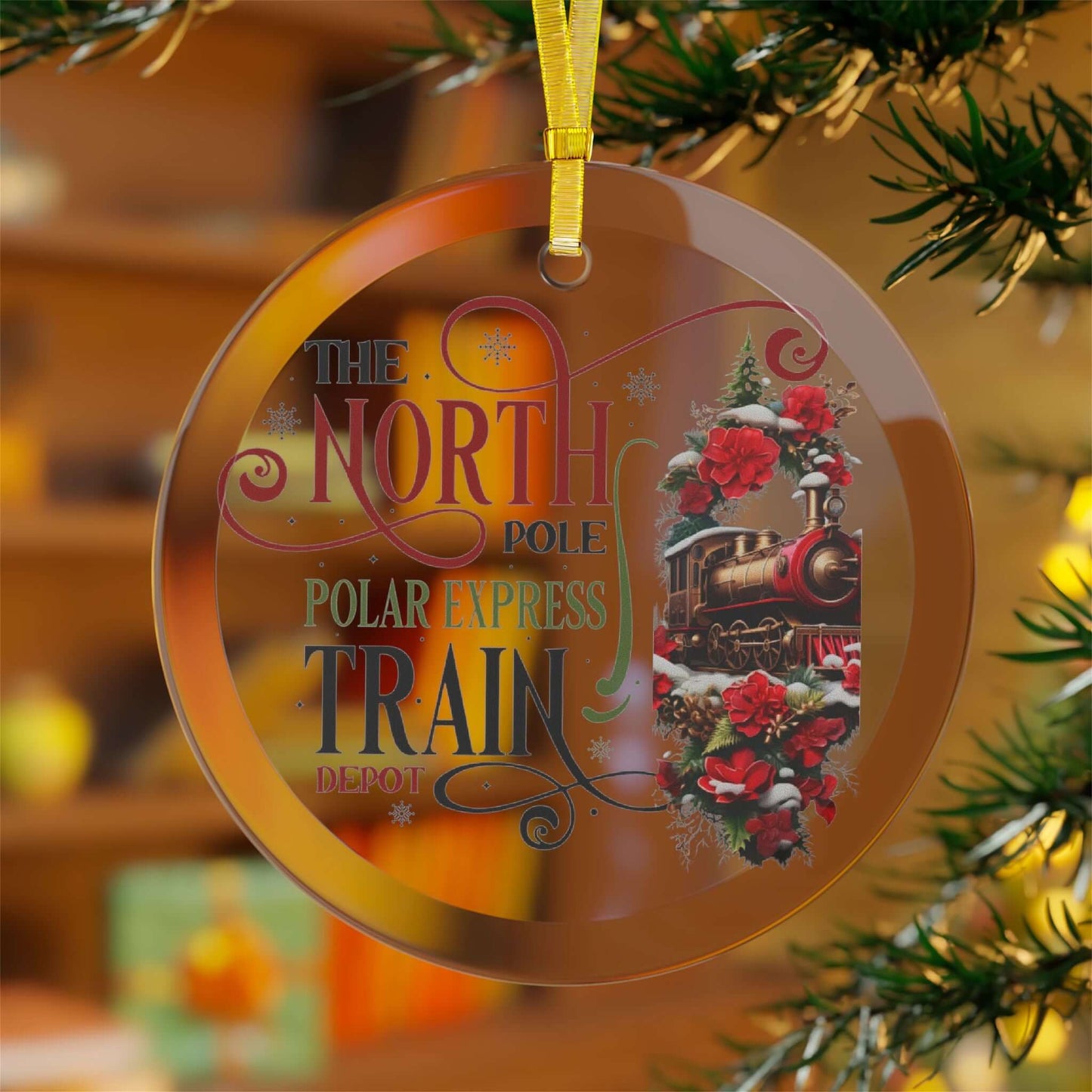 The North Pole Christmas Glass Ornaments