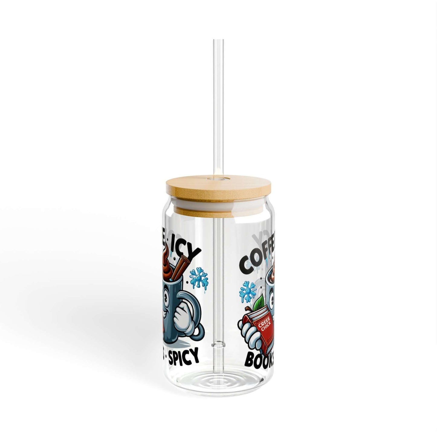 Iced Coffee Queen Glass Tumbler With Straw