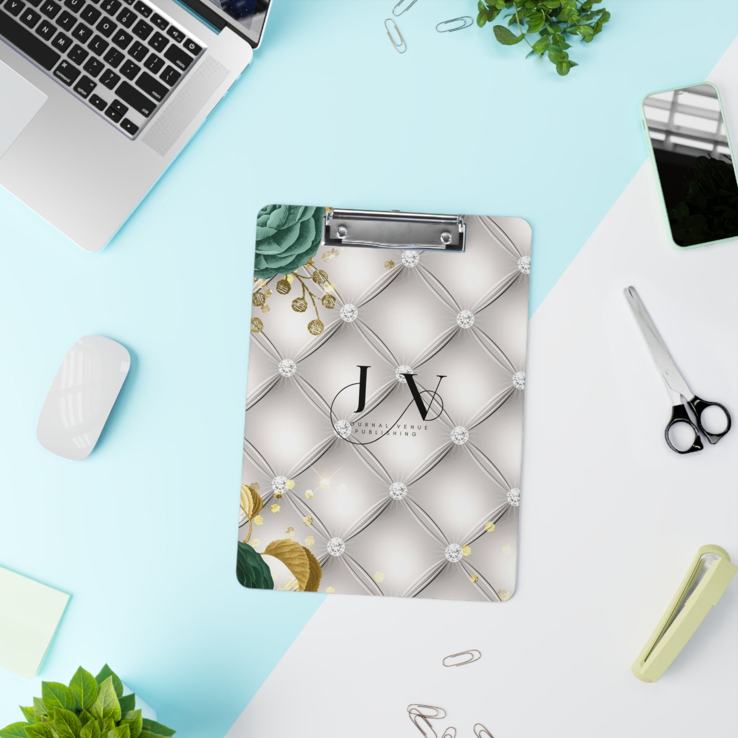 Luxury Home Office White Clipboard - JOURNAL VENUE