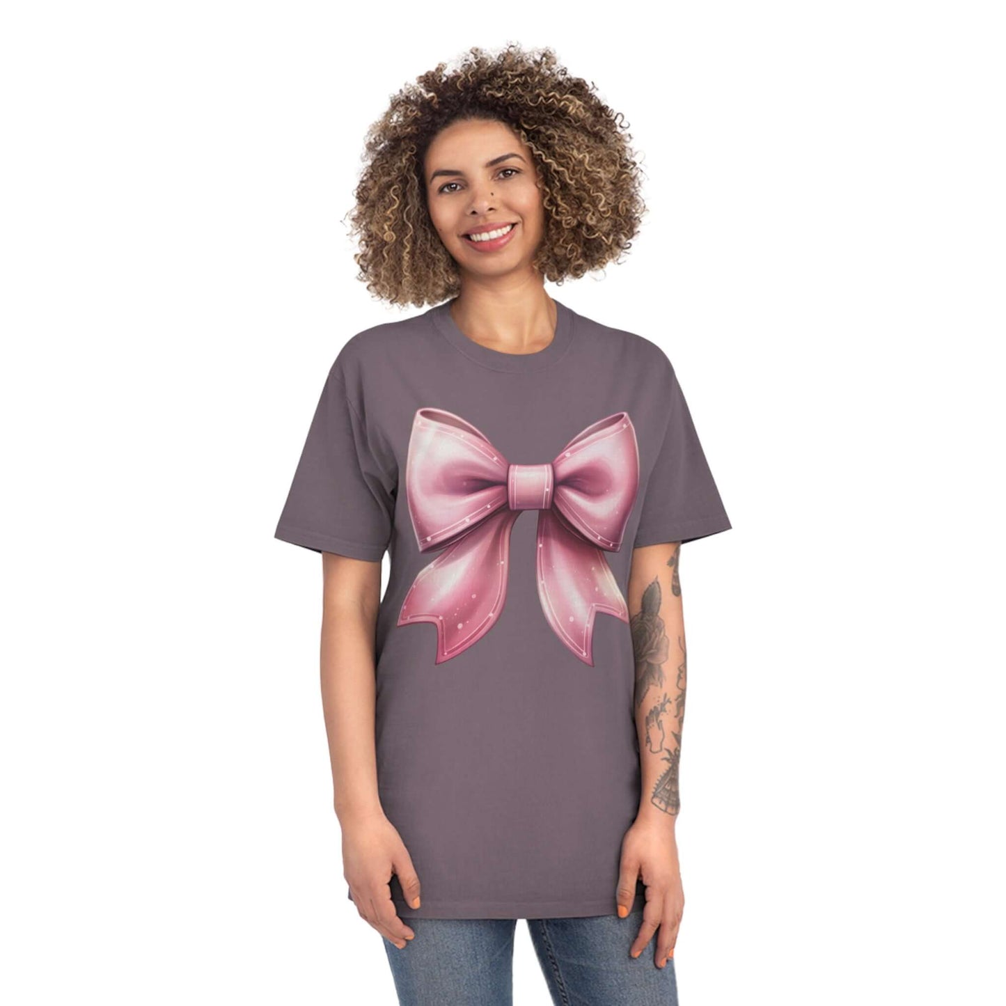 Coquette Pink Bow Faded T Shirt