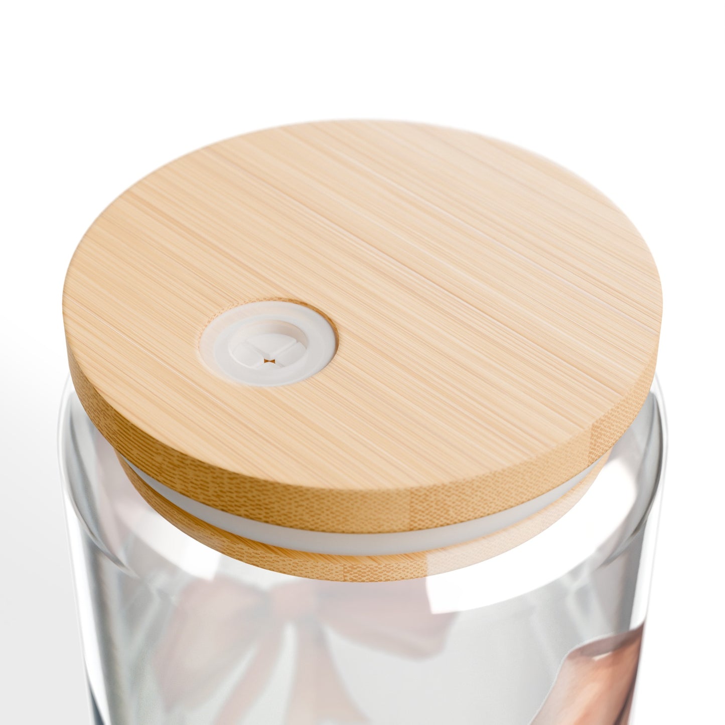 Coquette Bow Glass Coffee Tumbler - Bamboo Lid