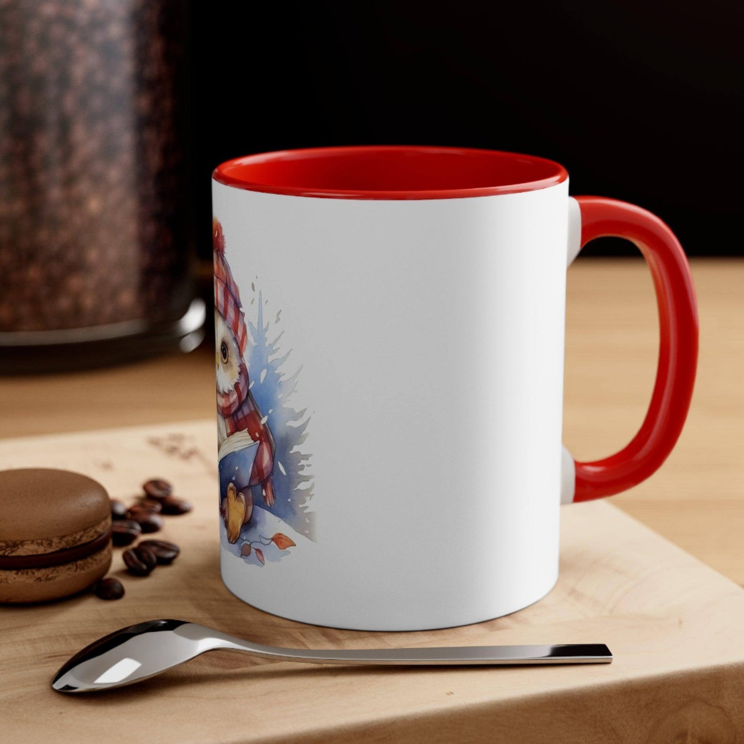 Owl Bookworm Accent Coffee Mug - JOURNAL VENUE