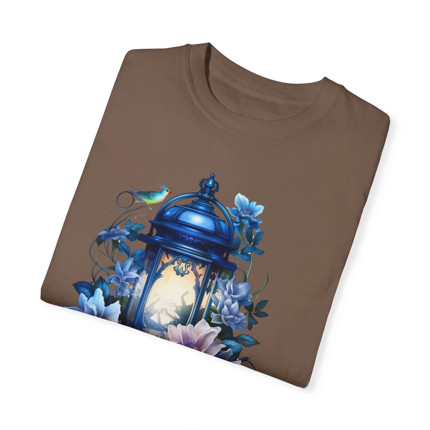 Blue Floral Lantern Vintage T-shirt