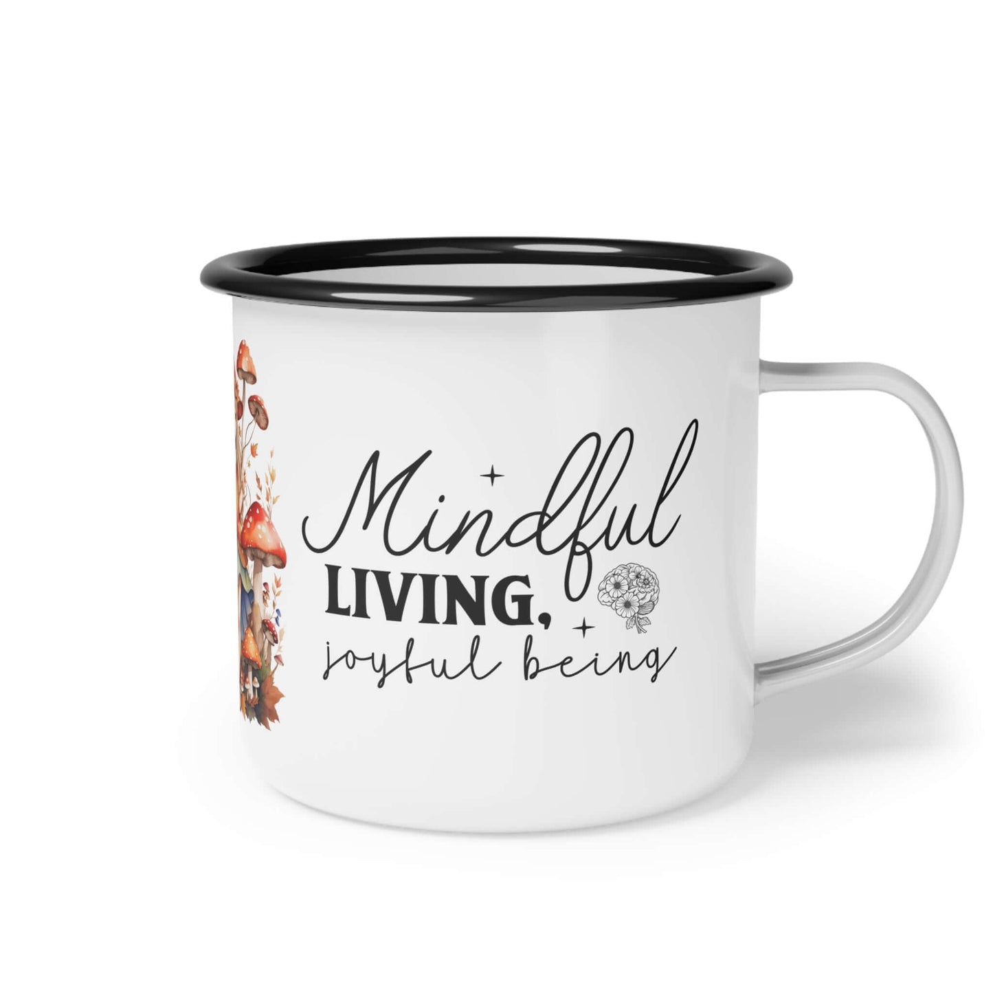 Fall Fairy Mushroom Enamel Coffee Cup - JOURNAL VENUE