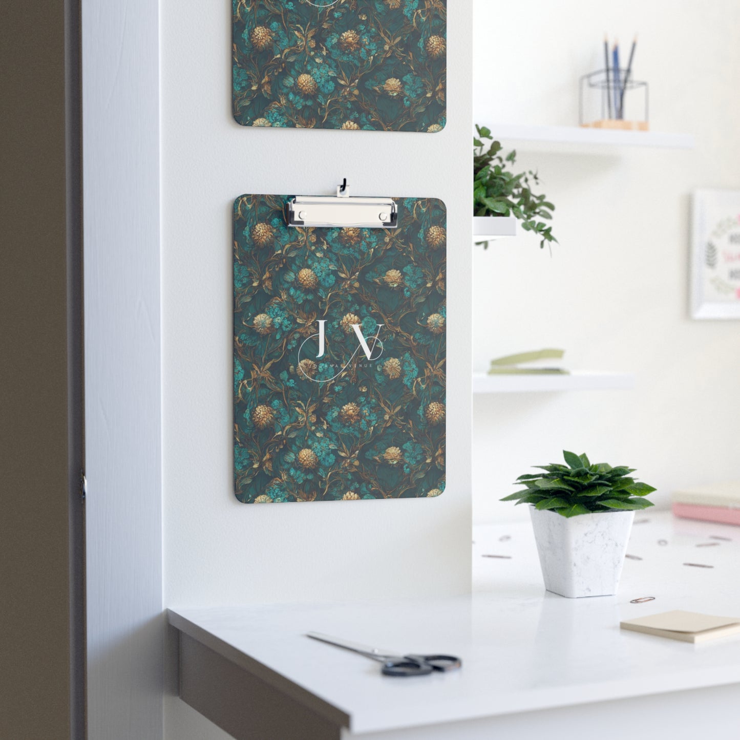 Floral Green Home Office Clipboard - JOURNAL VENUE