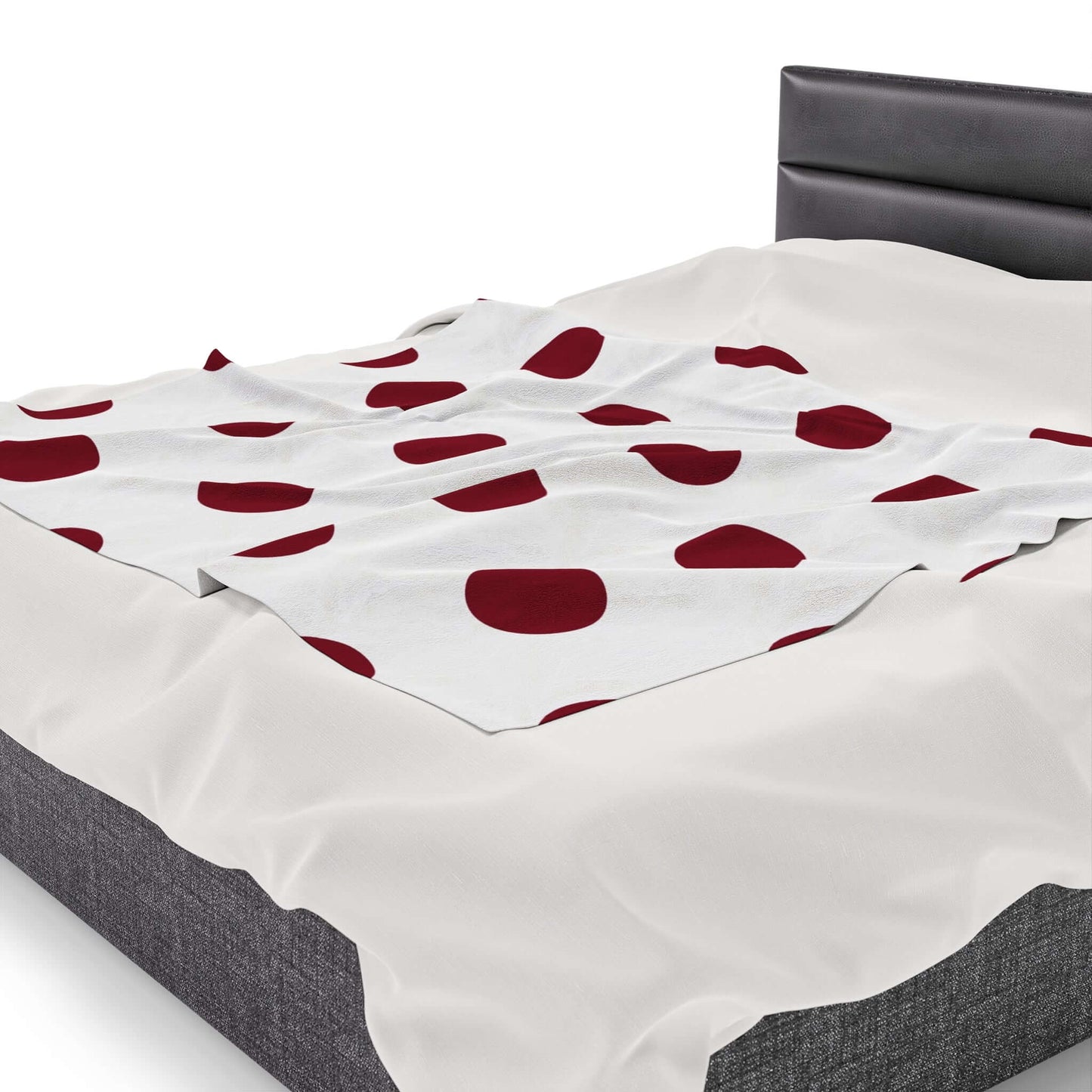 Brown Polka Dot Velveteen Plush Blanket