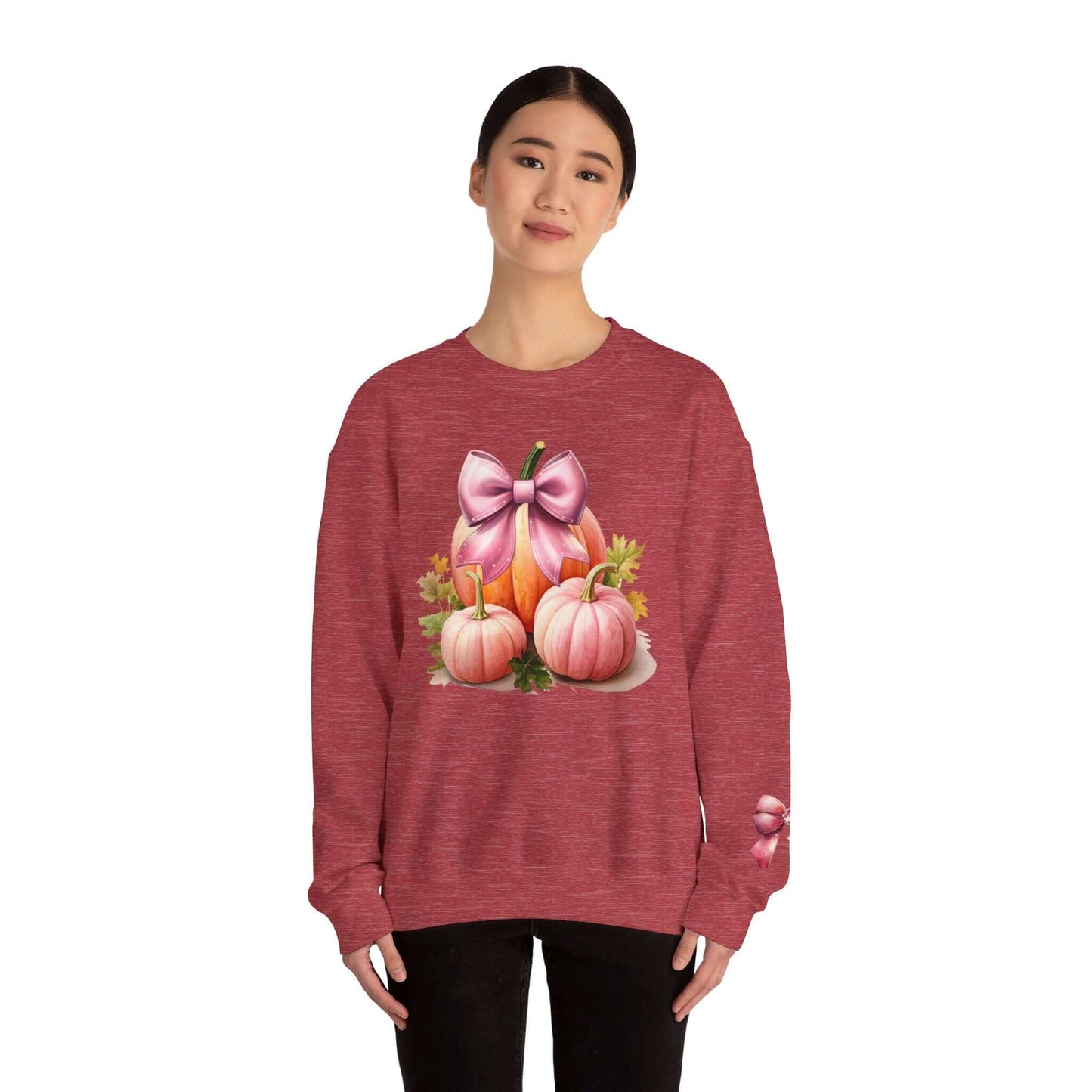 Pink Coquette Pumpkin Crewneck Sweatshirt