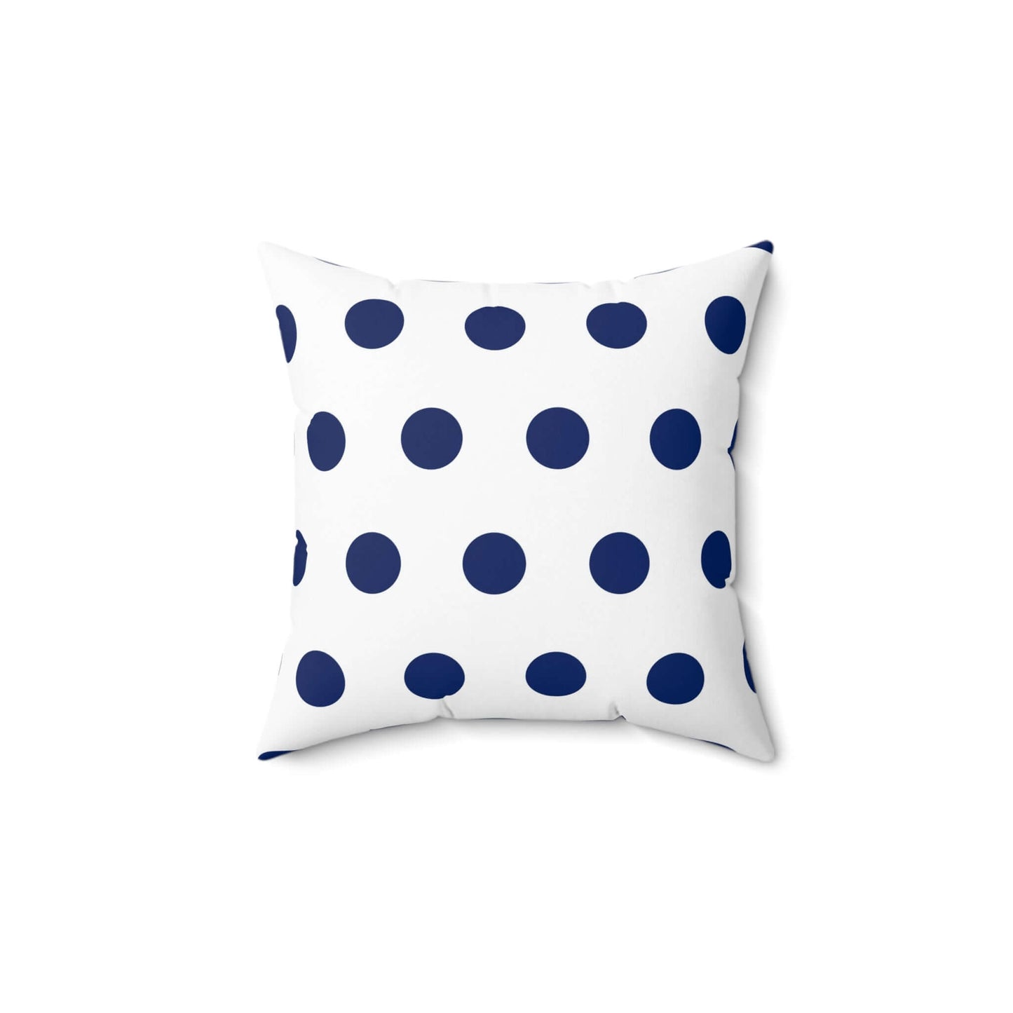Two Tone Green Polka Dot Square Pillow