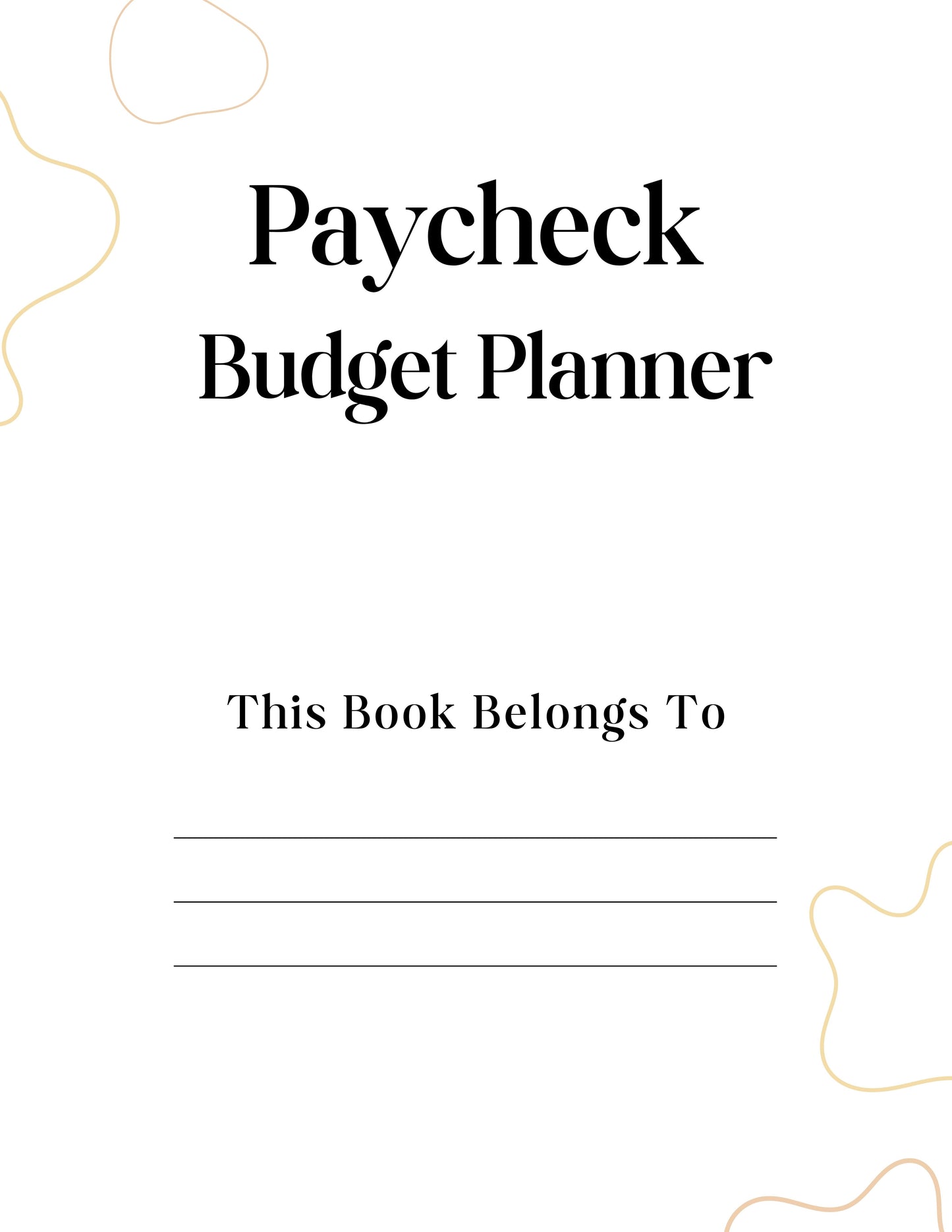 Printable Paycheck Budget Planner - JOURNAL VENUE