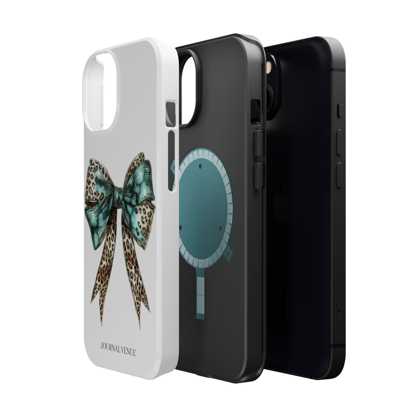 Leopard Print Coquette Bow Iphone Cases - JOURNAL VENUE