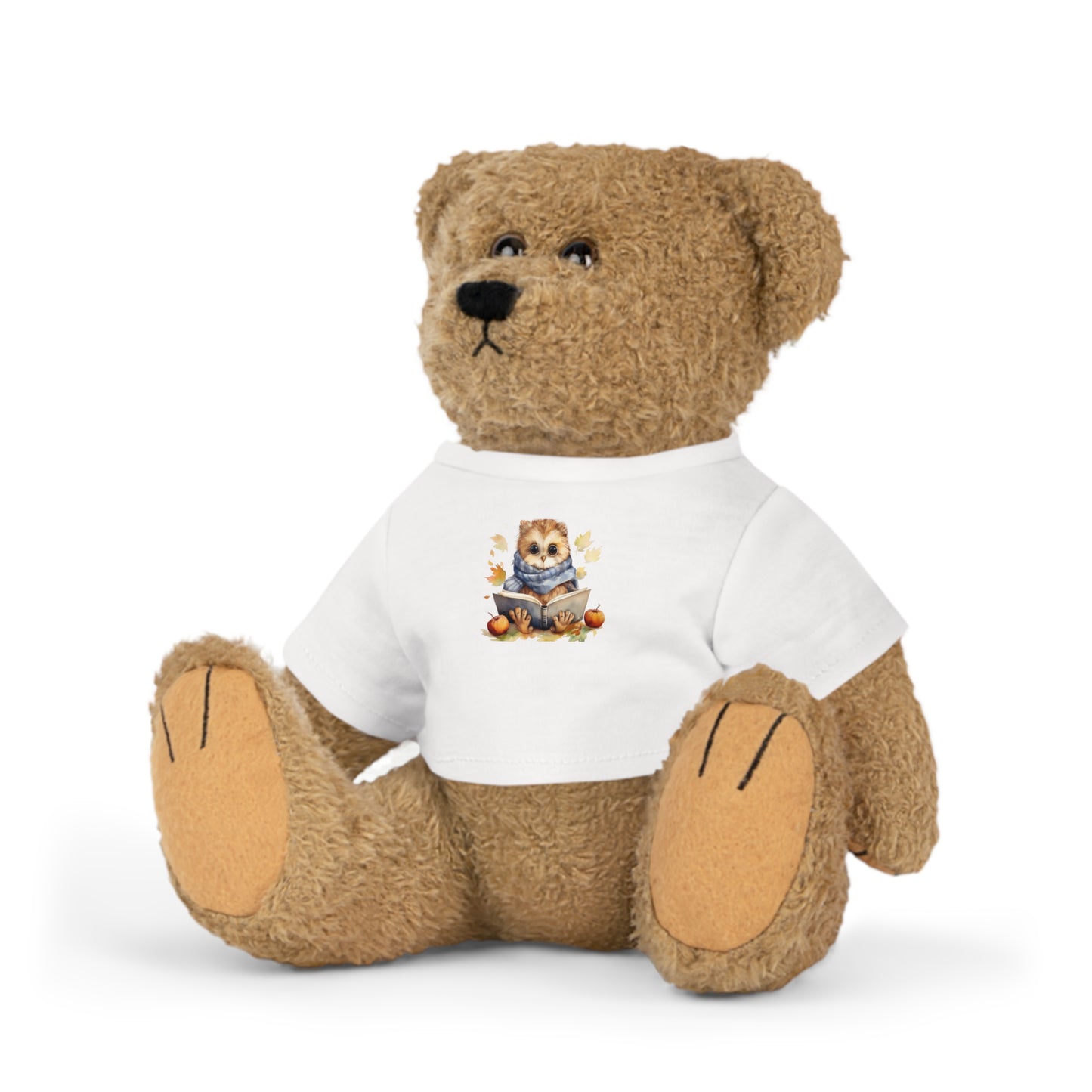Book Reading Owl Teddy Bear with T-Shirt - JOURNAL VENUE