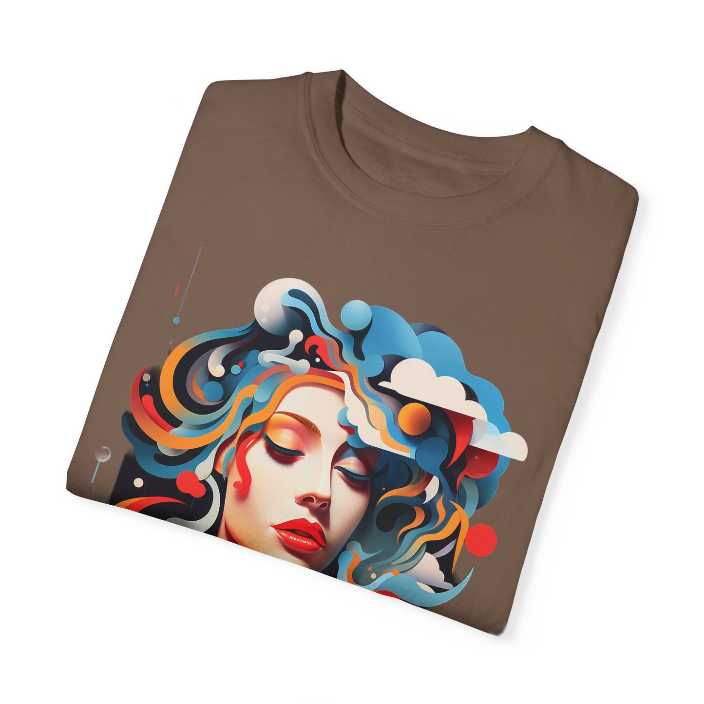 Comic Illustration Vintage Unisex T-shirt - Beige Folded - JOURNAL VENUE