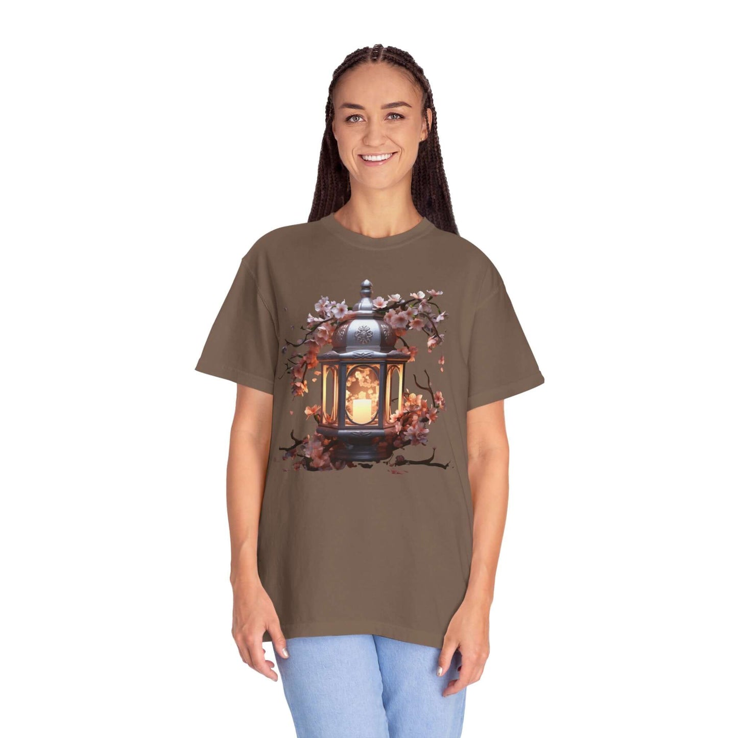 Floral Vintage Lantern Graphic T-shirt