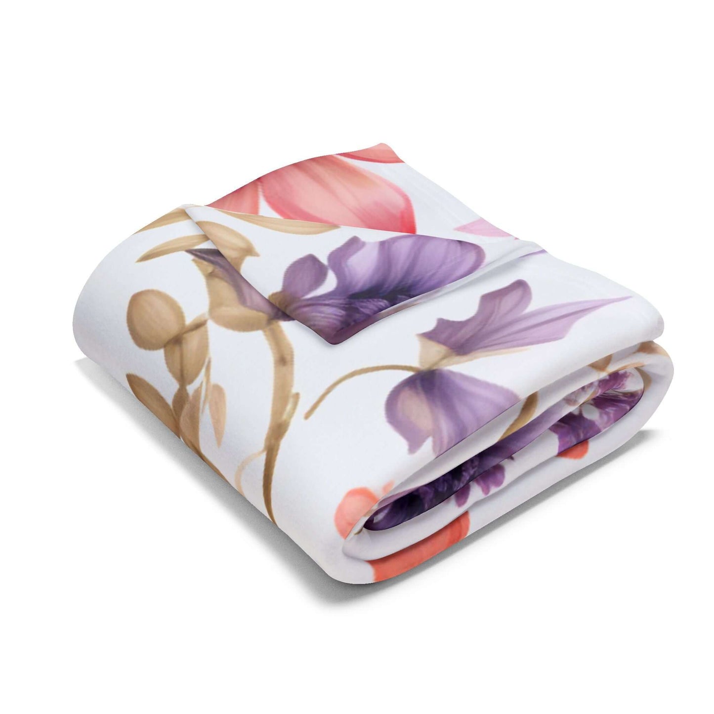 Summer Floral Arctic Fleece Blanket