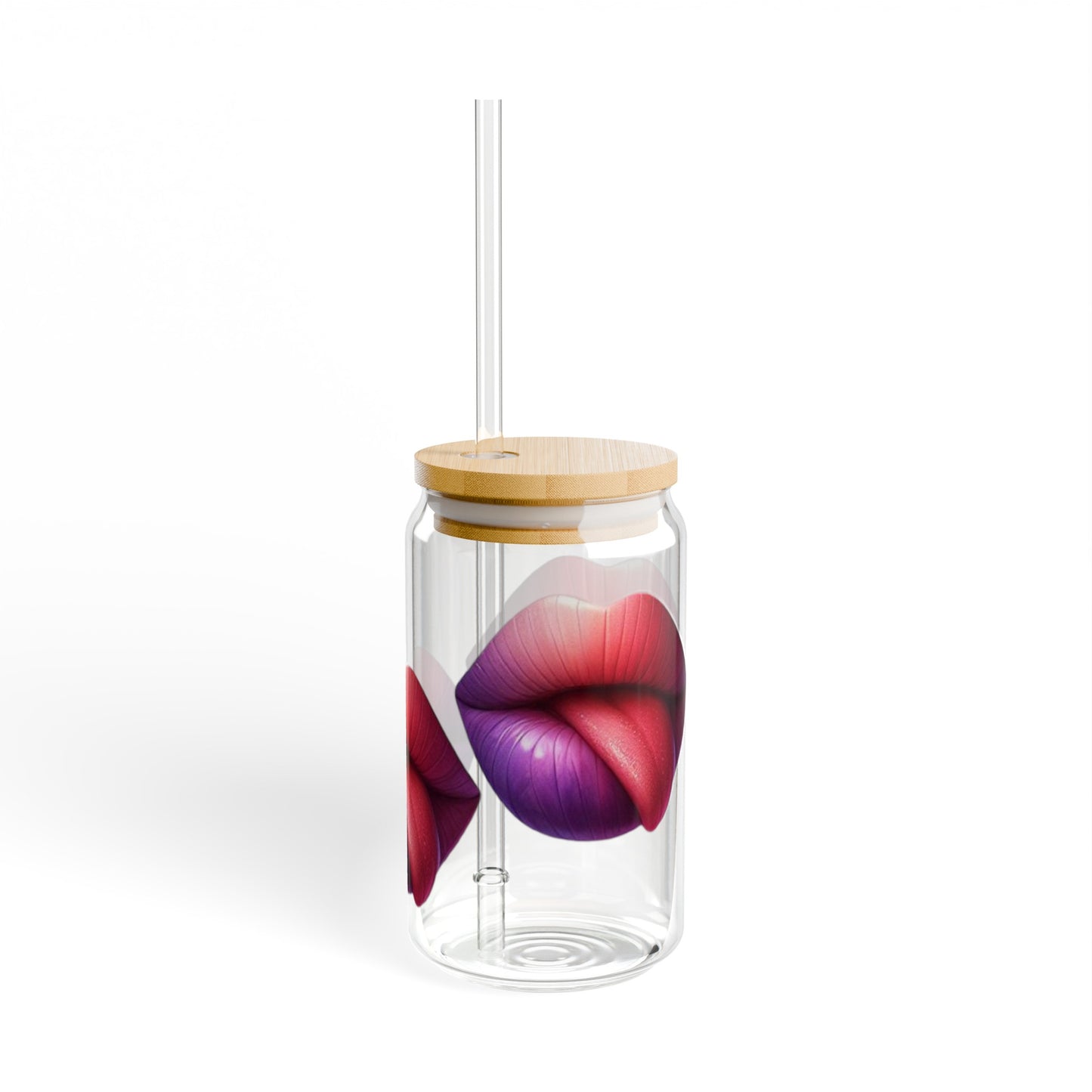 Tumbler Glass With Lid - Iced Coffee Cup