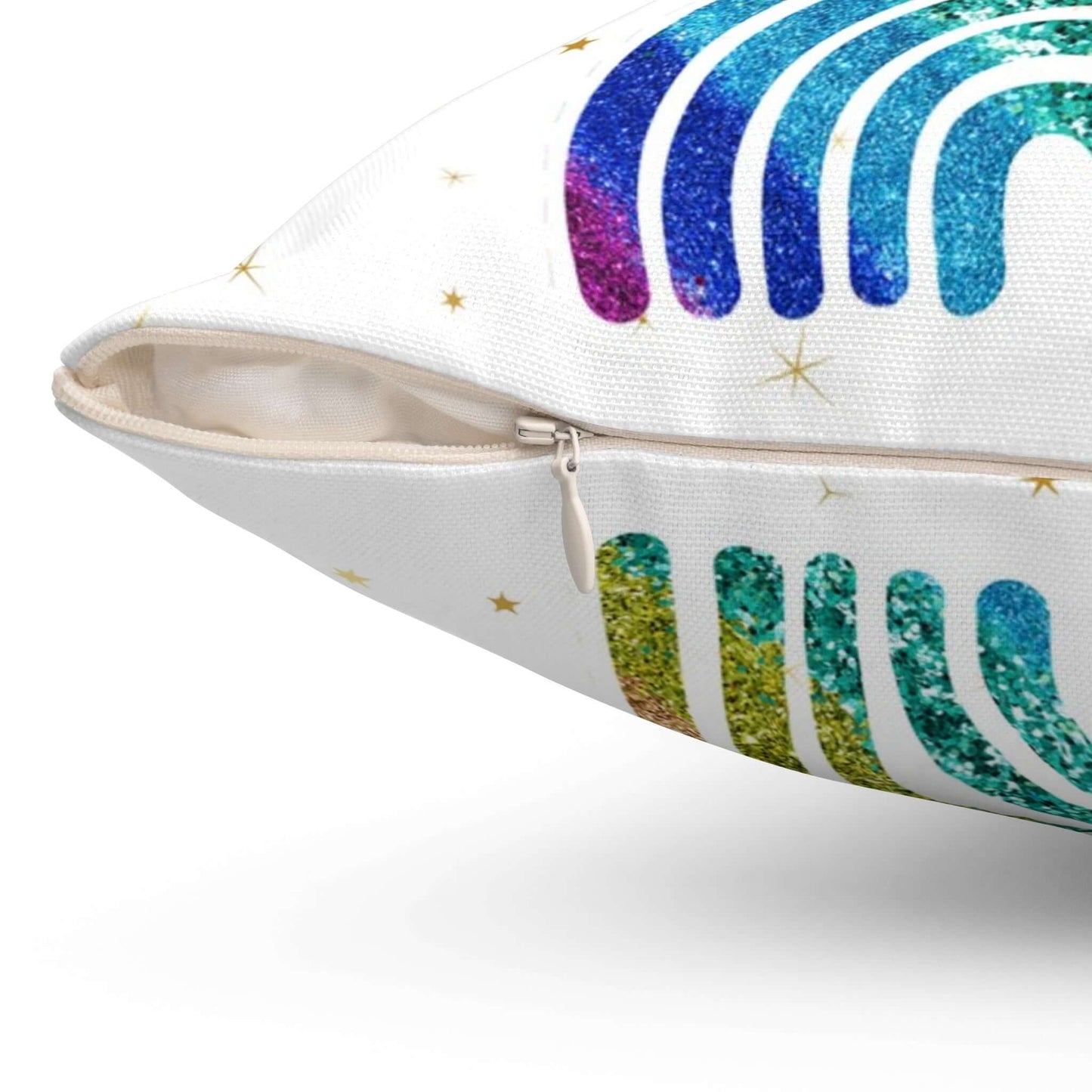 Retro Rainbow Chic Square Pillow