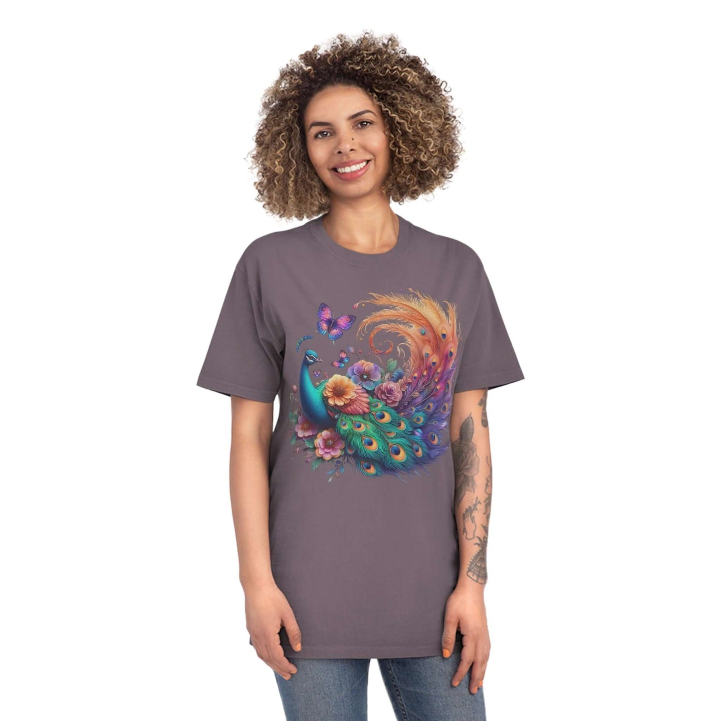 Peacock Fashion Faded T Shirt