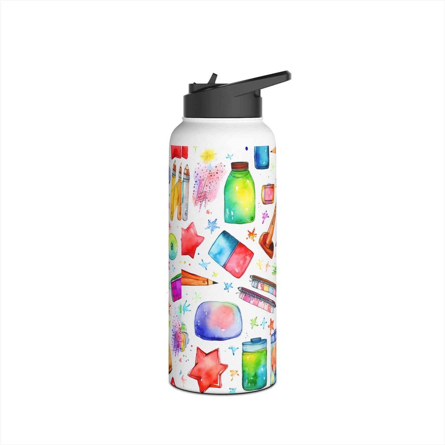 Back To School Stainless Steel Water Bottle = JOURNAL VENUE