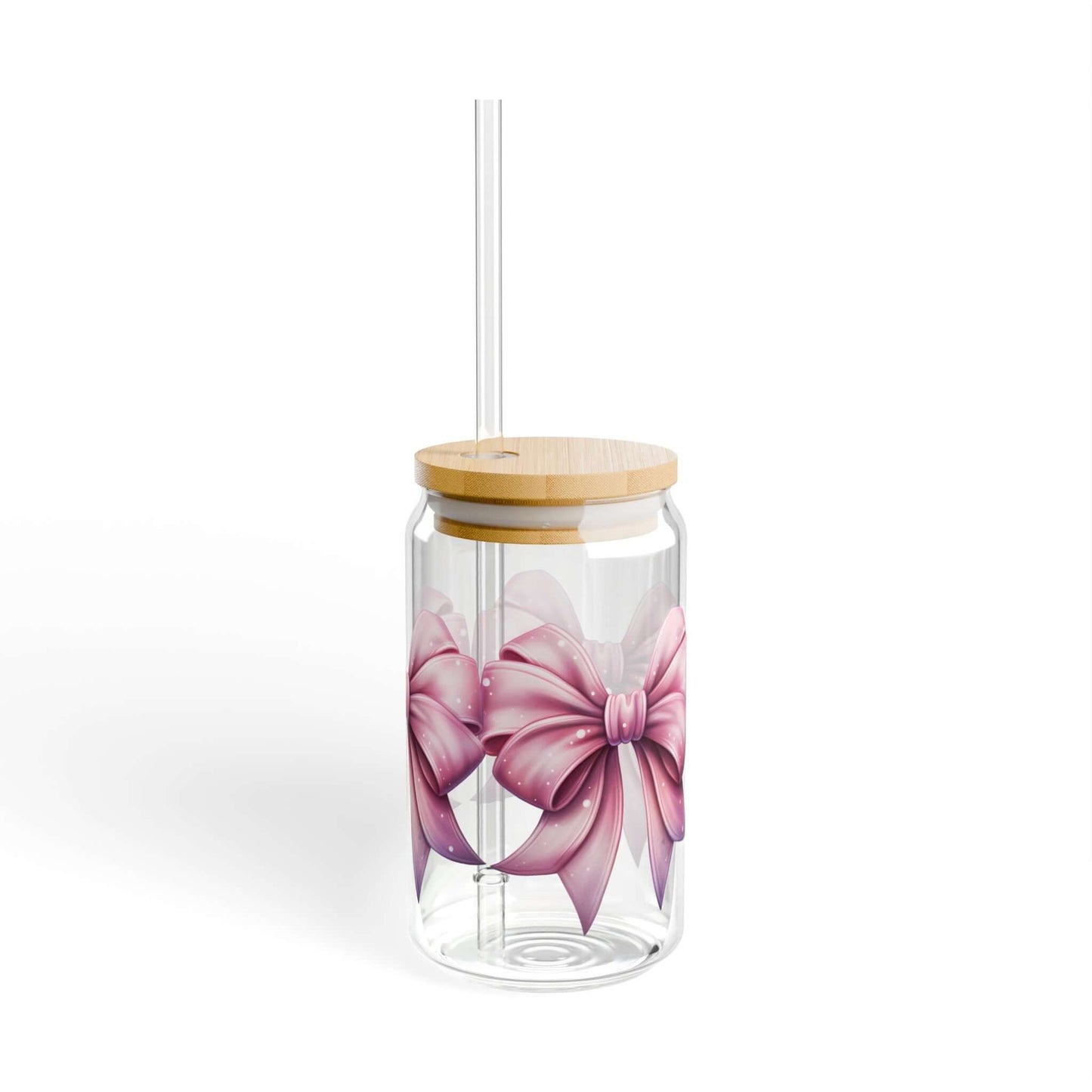 Pink Coquette Coffee Glass Tumbler, 16oz - JOURNAL VENUE
