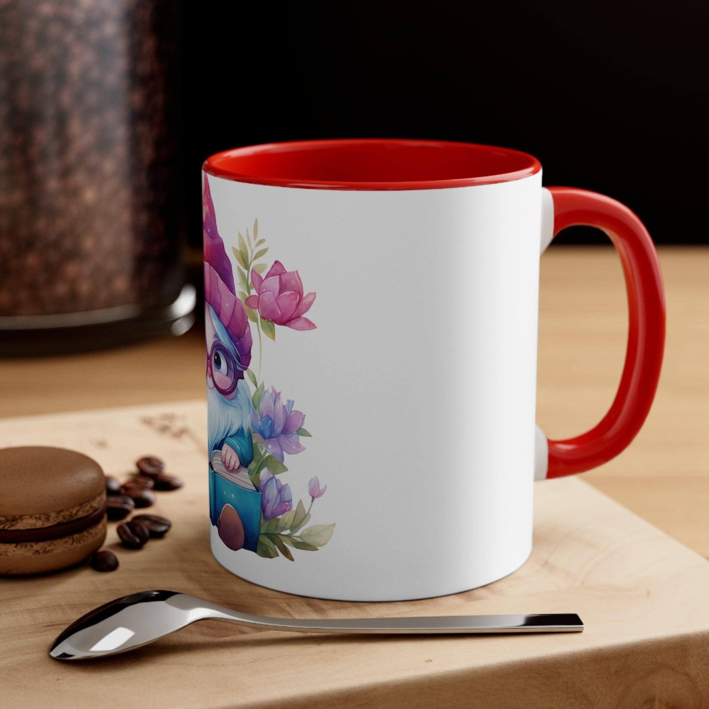 Gnome Bookworm Accent Coffee Mug - JOURNAL VENUE