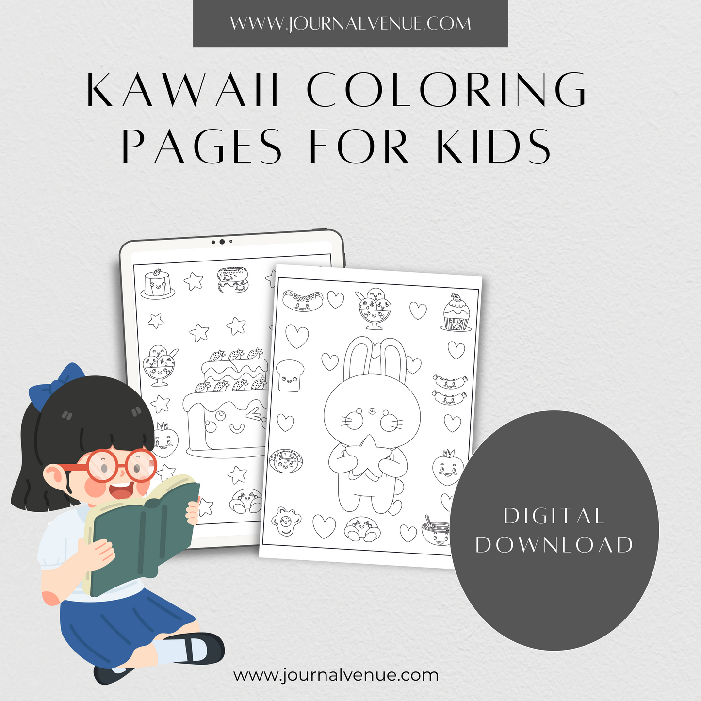 Children's Kawaii Coloring Pages - JOURNAL VENUE