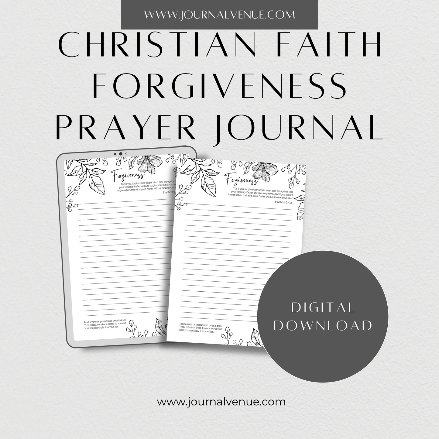 Christian Faith Forgiveness Prayer Journal