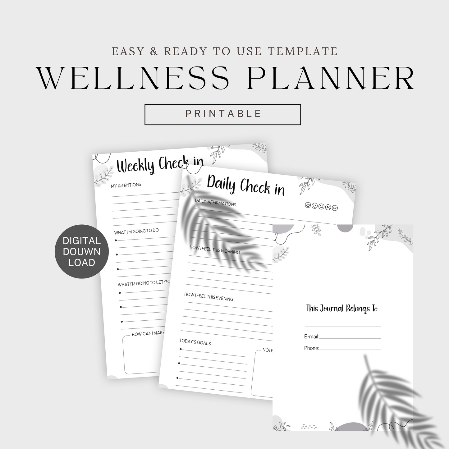 Printable Mental Health Wellness Planner Journal - JOURNAL VENUE