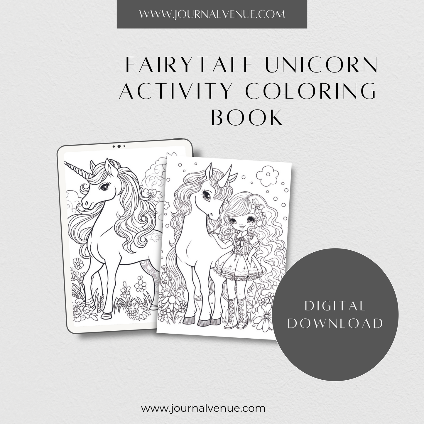 Fairytale Unicorn Activity Coloring Book Bundle - JOURNAL VENUE