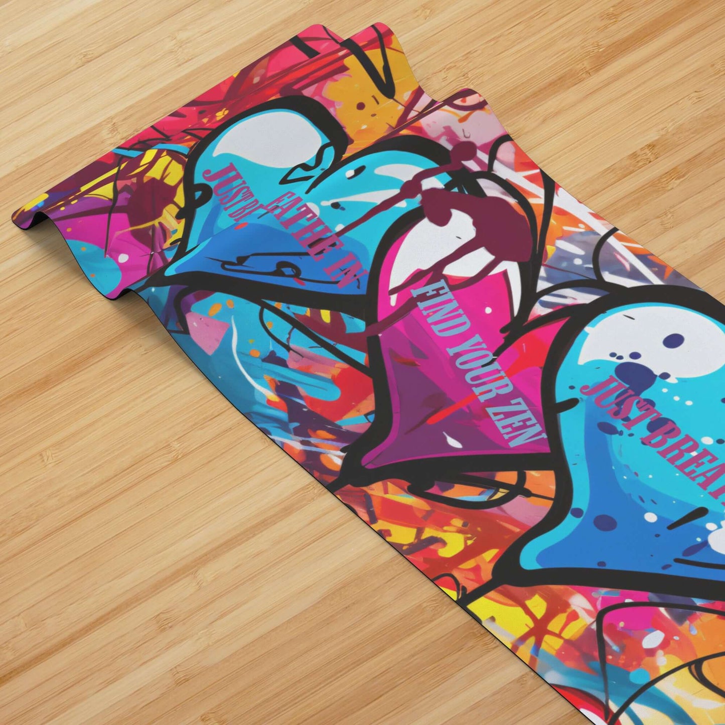 Just Breathe Graffiti Yoga Mat