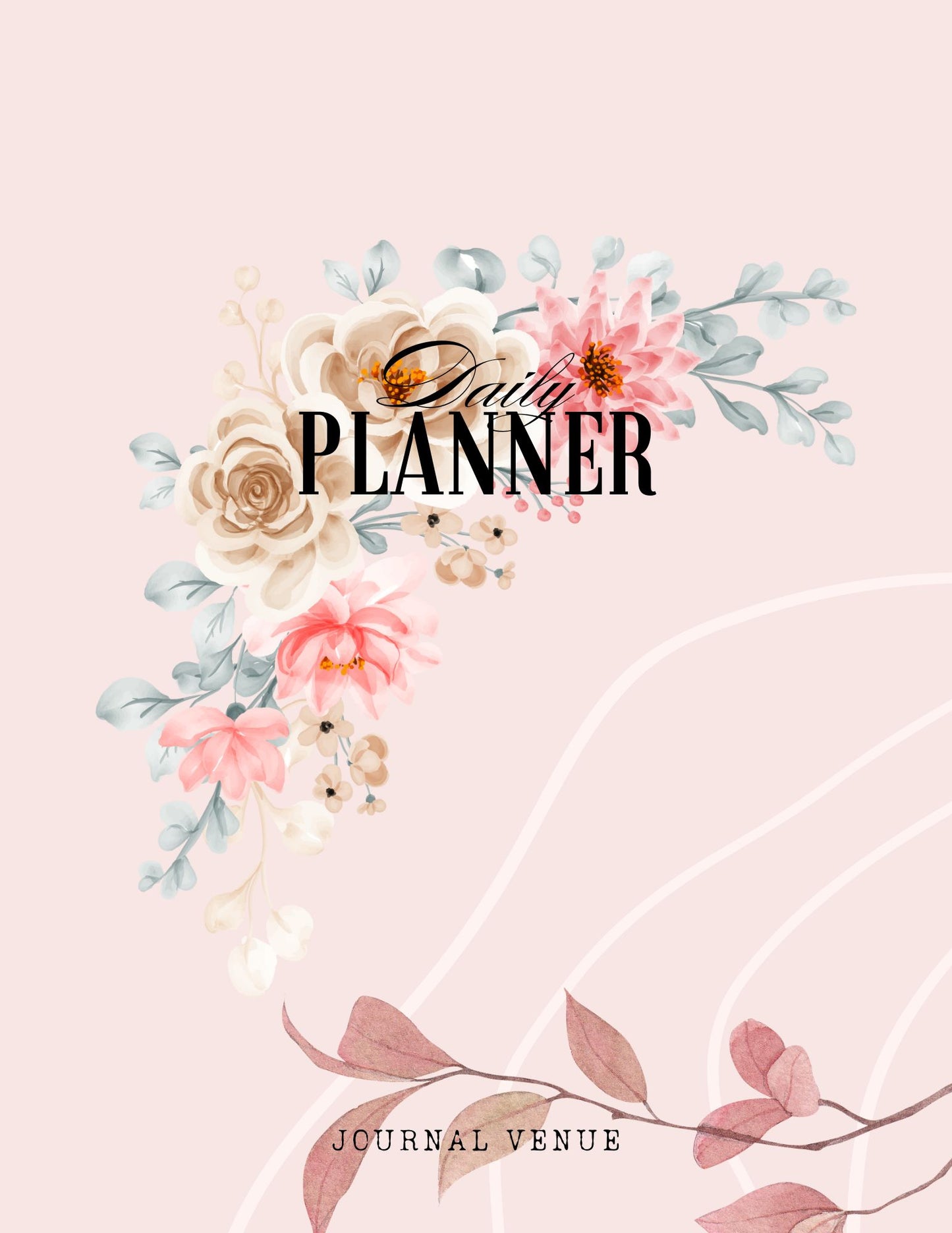 Floral Daily Planner Journal - JOURNAL VENUE