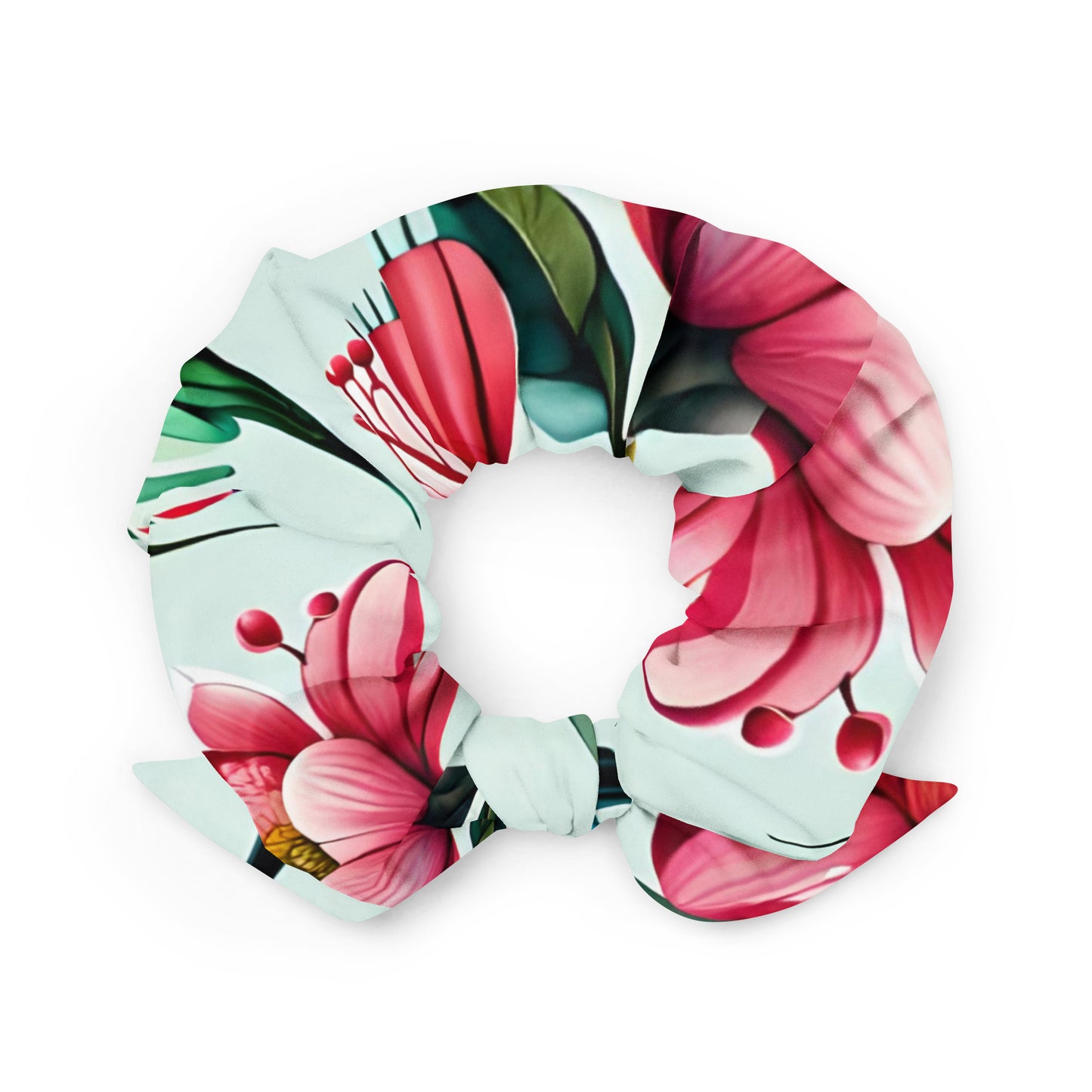 Lady Fleur Scrunchie With Coquette Bow- JOURNAL VENUE