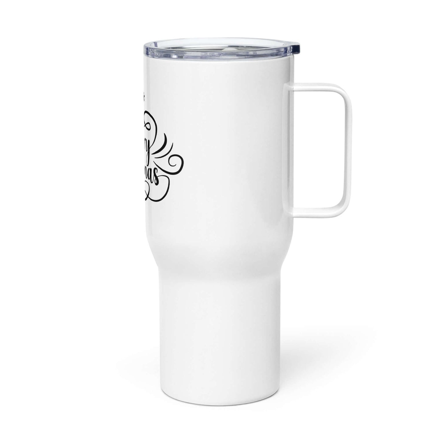 Merry Xmas Travel Mug with a Handle - JOURNAL VENUE