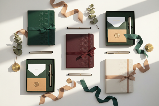 Beautifully presented premium journal gift set ready to give — Journal Venue gift sets under £50