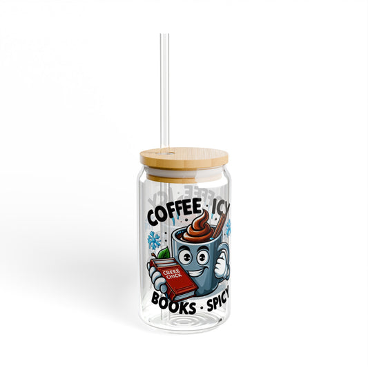 Iced Coffee Queen Glass Tumbler - Bool Lover Tumbler