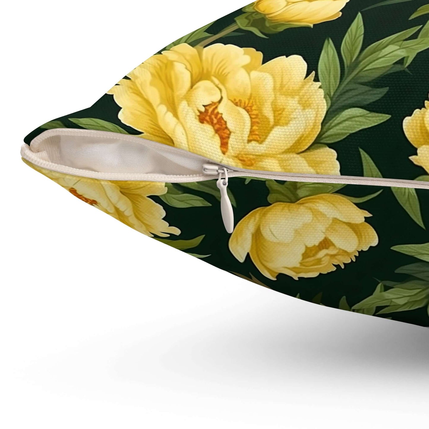 Peony Floral Botanical Square Pillow