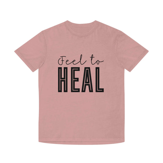 Feel To Heal Mental Health Self Care Faded T Shirt - JOURNAL VENUE