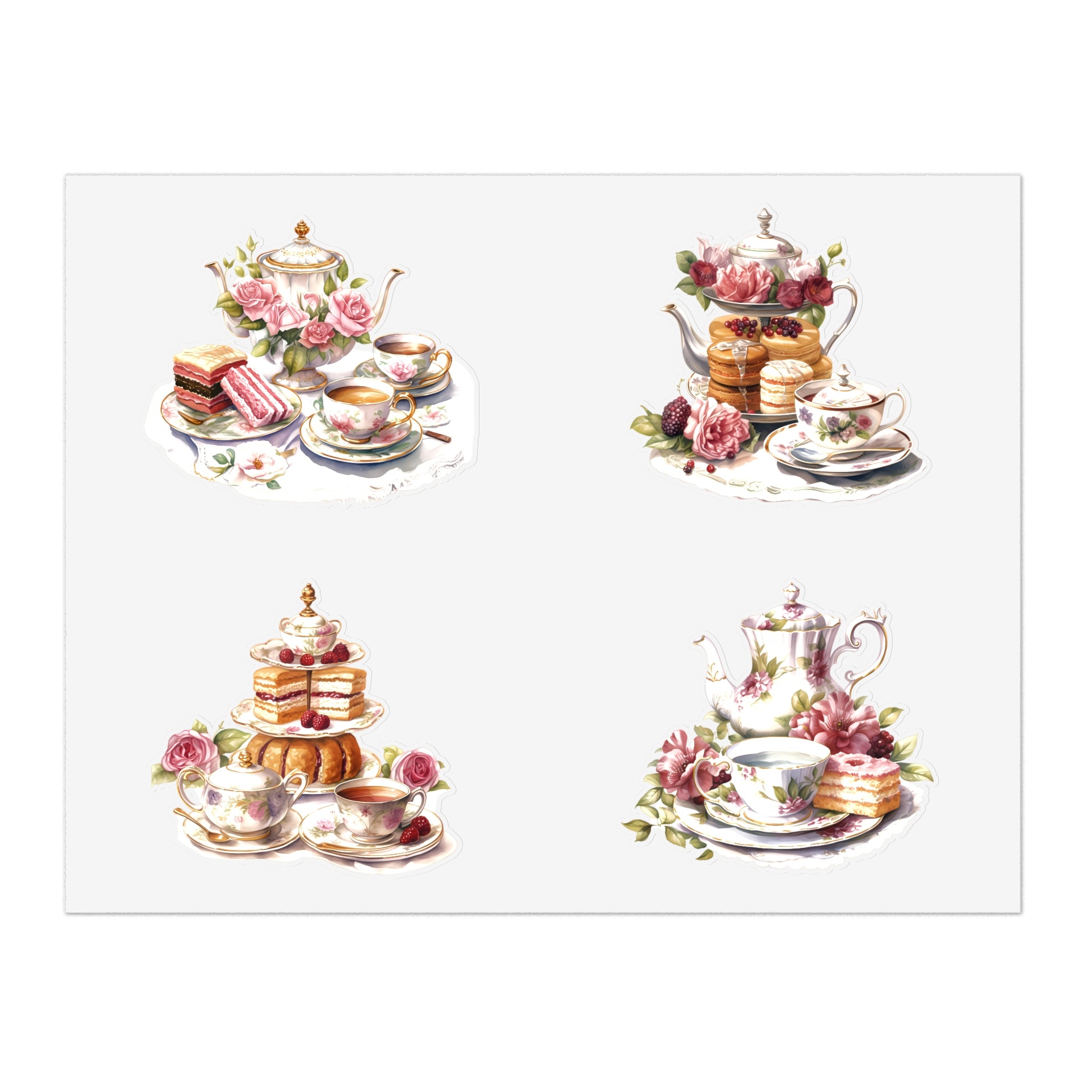 Afternoon Tea Journal Sticker Sheet Bundle - JOURNAL VENUE