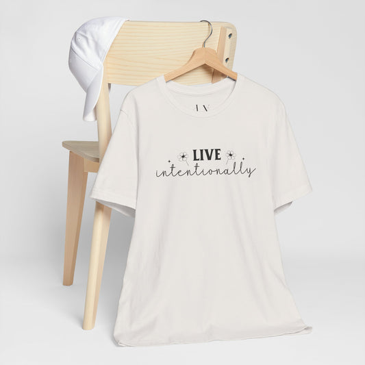 Live Intentionally Self Care Unisex Jersey Short Sleeve T-Shirt - JOURNAL VENUE