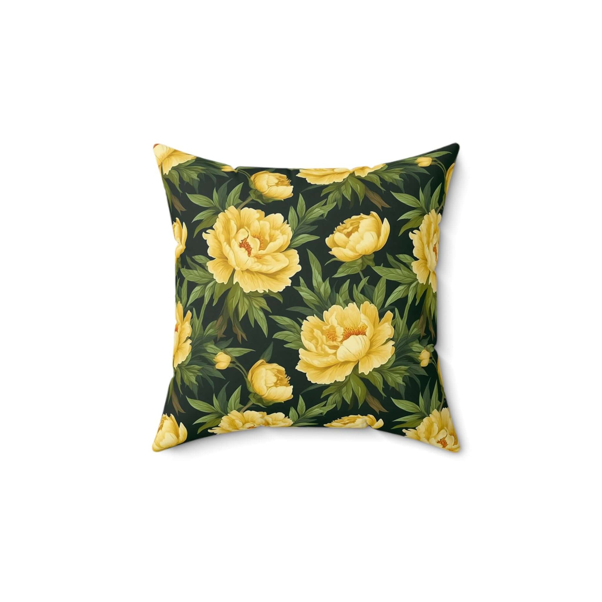 Peony Floral Botanical Square Pillow - JOURNAL VENUE