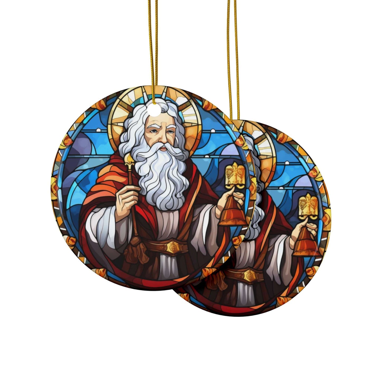 Christmas Nativity Stained Glass Ornaments