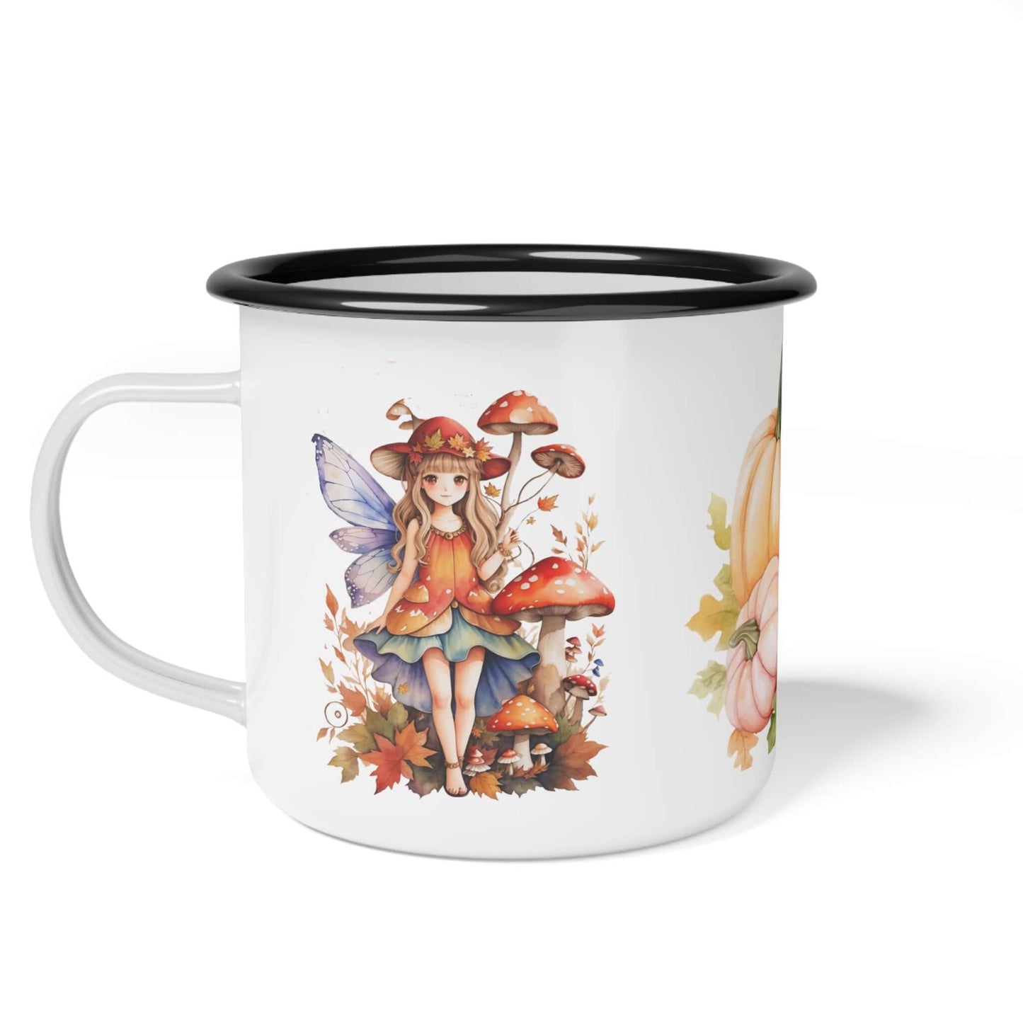 Fall Fairy Pumpkin Enamel Coffee Mug - JOURNAL VENUE