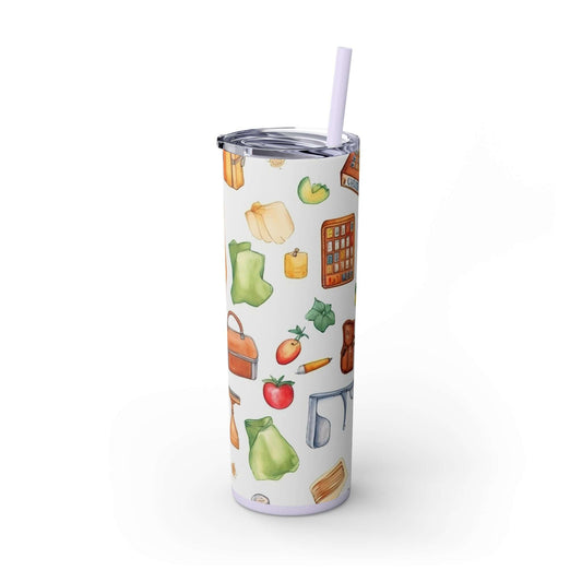 Back To School Skinny Tumbler with Straw - JOURNAL VENUE