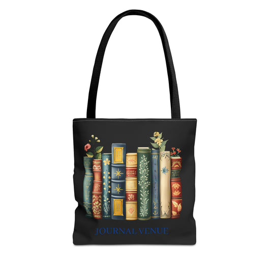Vintage-Style Bookworm Tote Bag - JOURNAL VENUE