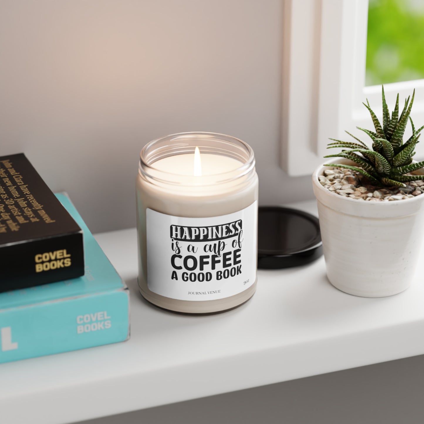 Coffee & Book Scented Soy Candle - JOURNAL VENUE