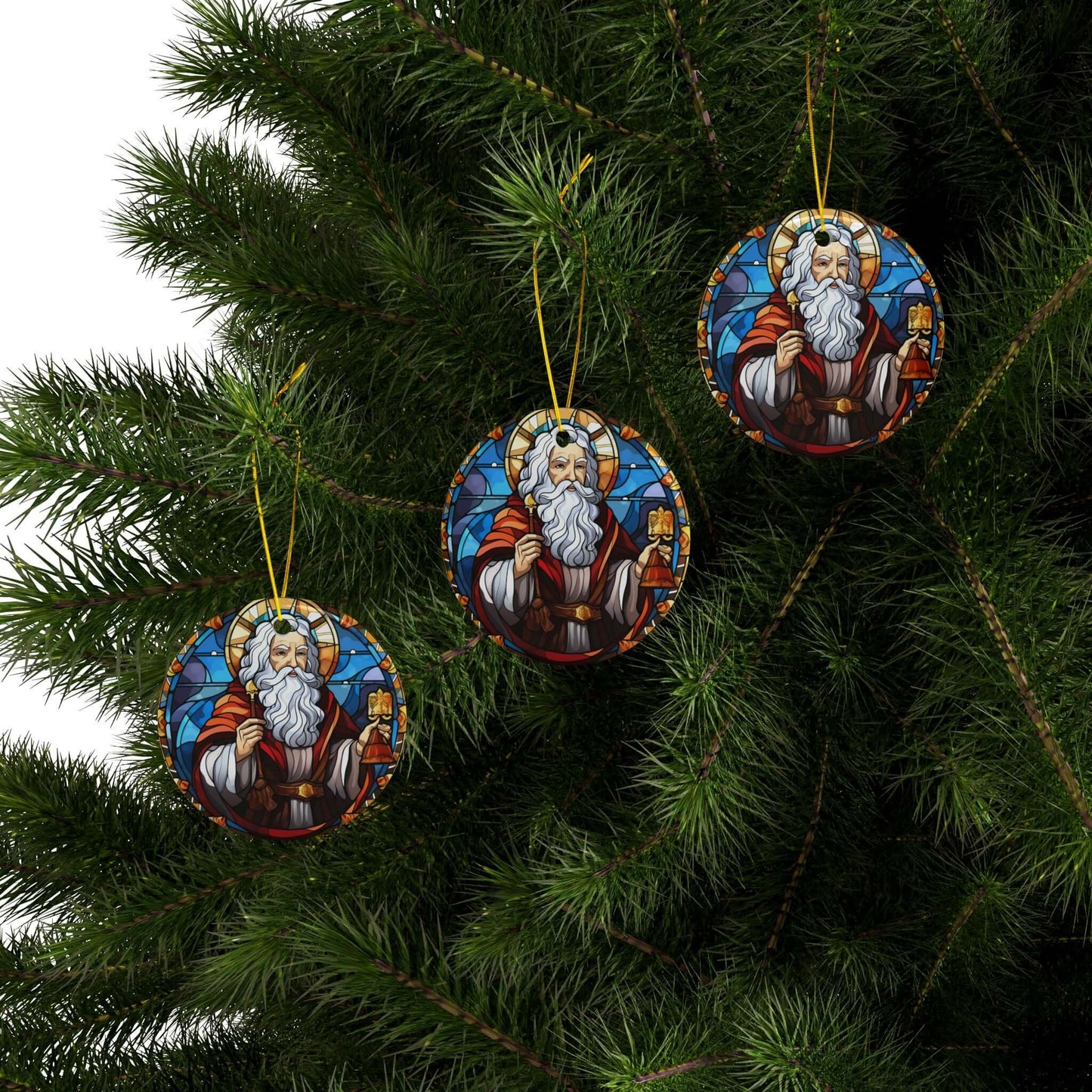 Christmas Nativity Stained Glass Ornaments