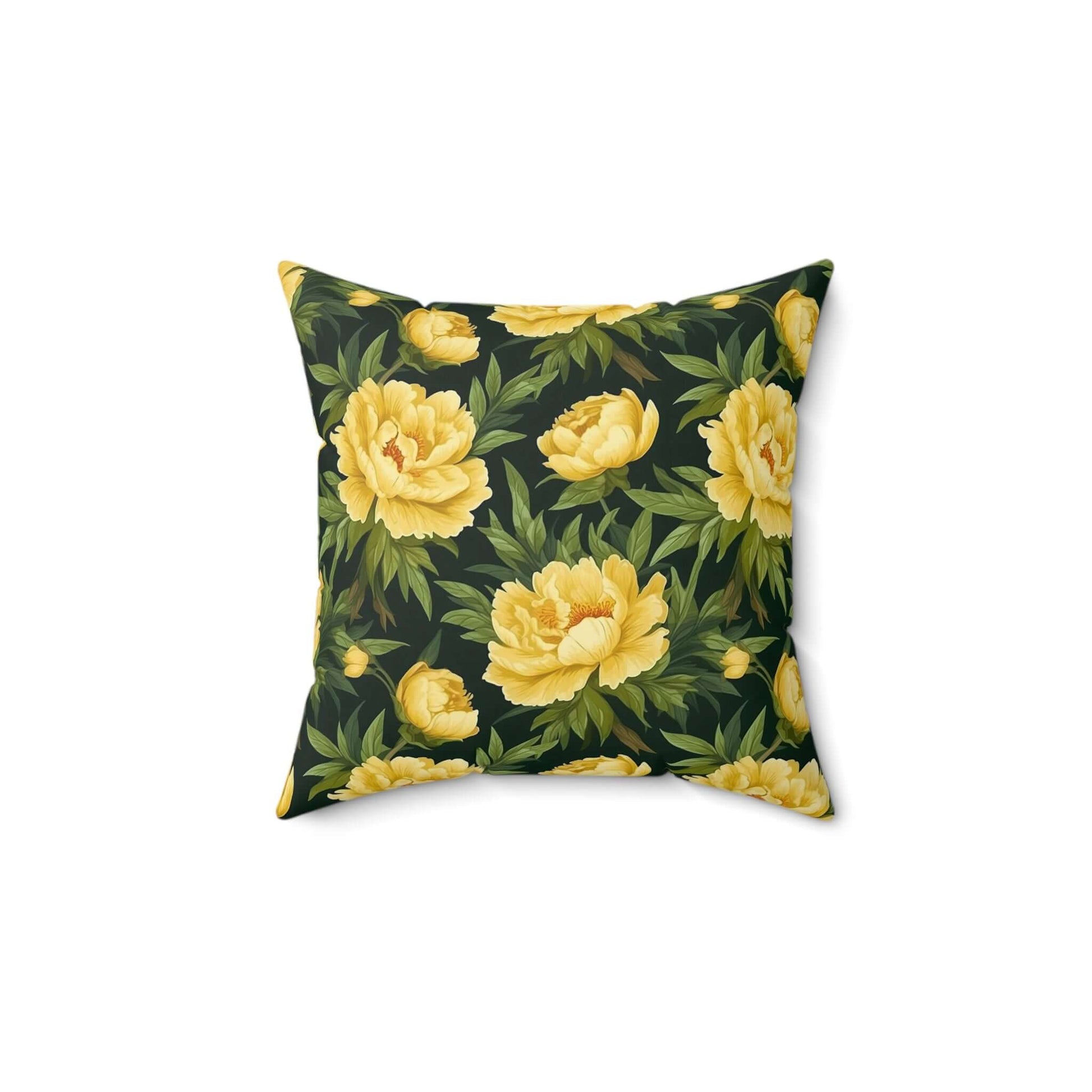 Peony Floral Botanical Square Pillow - JOURNAL VENUE