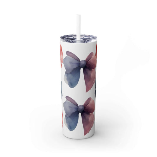 Coquette Back To School Skinny Tumbler with Straw, 20oz - JOURNAL VENUE